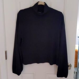 Madewell Puff Sleeve Mock Neck